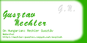 gusztav mechler business card